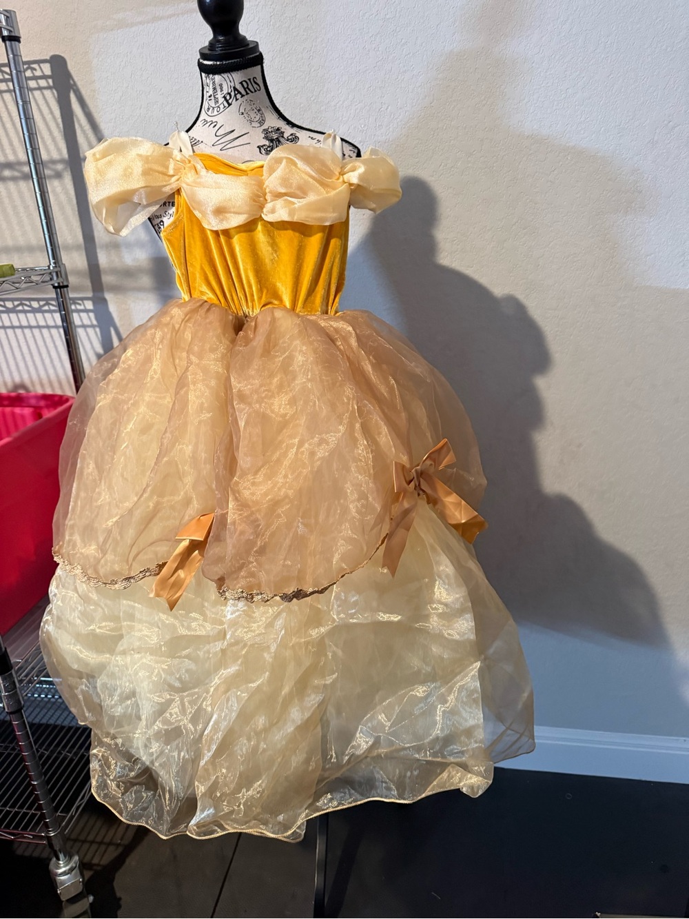 Golden Princess Tulle Dress for Kids - Theater Costume